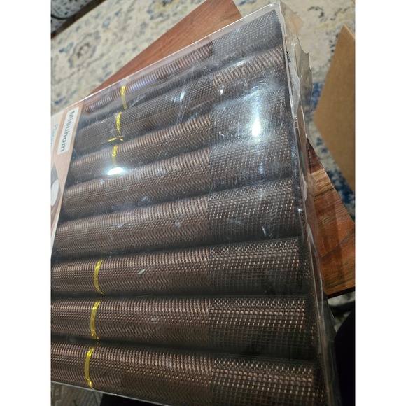 Placemats Table Runner Set Woven Crossweave Vinyl Kitchen Tablemats Washable - Picture 6 of 7